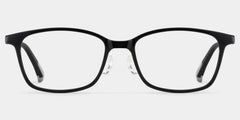 Finne Rectangle Black Frame Eyeglasses for Teens