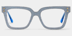 Square Blue Eyeglasses- Luxe Acetate Frame Glasses