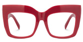 Alberta Cat-Eye Glasses with Red Frames