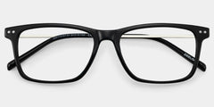 Eleanor Men's Black Rectangular Eyeglasses in TR90 for Men | ZEELOOL