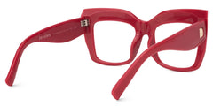 Alberta Cat-Eye Glasses with Red Frames