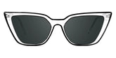 Yosef Cyber Women Black and Clear Cat Eye Frames Sunglasses