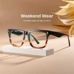 Brookins rectangular tortoise shell glasses Online | ZEELOOL