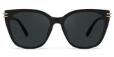 Catalina Black Square Polarized Sunglasses Online | Zeelool