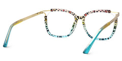 Spring hinges Sidibe Eyeglasses, Sidibe Blue leopard Glasses -Zeelool