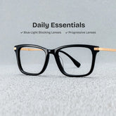 Zane Rectangle Black Color Frame Glasses for Men | Zeelool