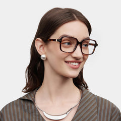 Talia Tortoise Frame Glasses with Square Frame Online | ZEELOOL