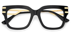 Square Cat-Eye Glasses With Black Color