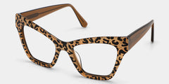 Designer Ansyah Cat Eye Leopard Print Frame Glasses