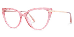 Lucas Cateye Pink Glasses and Clear Frame