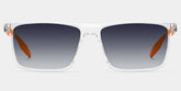 Active Clear Orange Frame Glasses with Rectangle Frame Online | ZEELOOL