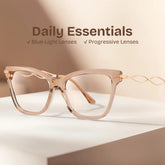 Mason Eyeglasses in Cat Eye Beige Frame | Zeelool