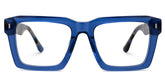 Kenish Designer Eyeglasses in Square Blue Frame