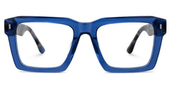 Kenish Designer Eyeglasses in Square Blue Frame