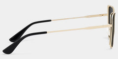 Tessa Black Gold Frame Glasses with Cat eye Frame Online | ZEELOOL