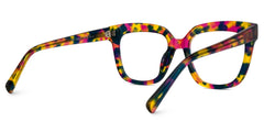 Nina Square Floral Frame Glasses / Prescription Glasses