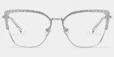 Javier silver rectangle glasses Online | ZEELOOL