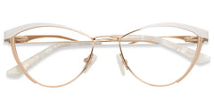 Sydney Cat Eye Gold Eyeglasses and Metal Frames