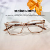 Sawyer Gradient Brown Rectangle Eyeglass Frames | ZEELOOL