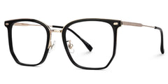 Roque Mixed-material Geometric Black Frame Glasses | Zeelool
