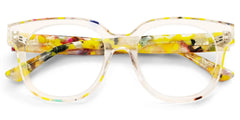 Jett Acetate Yellow Frame Glasses with Square Shape | Zeelool