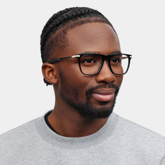 Stable Black Frame Glasses with Rectangle Frame Online | ZEELOOL