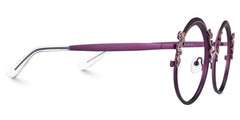 Nelida Designer Eyeglasses in Round Purple Frame