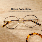 Ian Tortoise Frame Glasses with Round Frame Online | ZEELOOL
