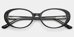 Lennon Black Oval Glasses | Retro Varsity Athleisure