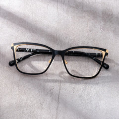 Elise Black Frame Glasses with Rectangle Frame Online | ZEELOOL