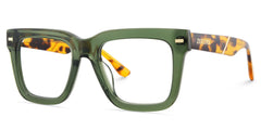 Thick Green Frame Glasses For Men