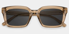 Grover Rectangle Sunglasses and Beige Color Frames