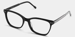 Marigold retro black frame glasses with Rectangle Frame Online | ZEELOOL