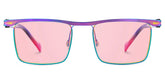 Vintage Metal Glasses With Browline Shape