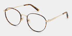 Ian Tortoise Frame Glasses with Round Frame Online | ZEELOOL