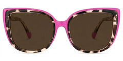 Large Cat Eye Glasses with Pink and Tortoise Frame