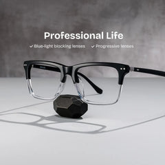 Harper Two-tone Frame Prescription Glasses with Rectangle Shape | ZEELOOL