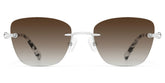 Rectangle Silver Eyeglasses- Seth Metal Frame Glasses
