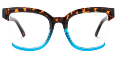 Cadogan Blue-tortoise Square Prescription Glasses | Zeelool