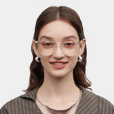 Delilah Square Clear Frame Eyeglasses for Women| ZEELOOL