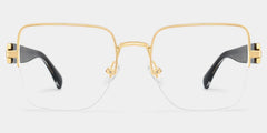 Lauren Gold Frame Glasses with Square Frame Online | ZEELOOL