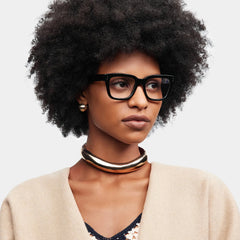 Zinnia Black Frame Glasses with Rectangle Frame Online | ZEELOOL