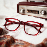 Hailey Red Frame Glasses with Square Frame Online | ZEELOOL