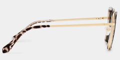 Cordaro Square Clear Tortoise Shell Sunglasses with Nose Pads