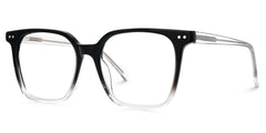 Square Black Gradient Clear Acetate Eyeglasses Frames