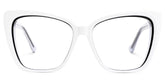 New White-Black Color for Shanell Acetate Eyeglasses | Zeelool Optical