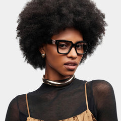 Caius Black Frame Glasses with Square Frame Online | ZEELOOL