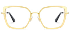 Square Gold Eyeglasses- Max Metal Frame Glasses