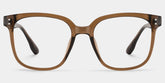 Oglesby Square Blue Light Blocking Glasses Brown Frame | Zeelool