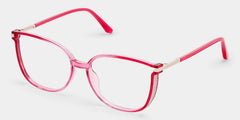 Rodz Square Red Eyeglasses and Thin Glasses Frames